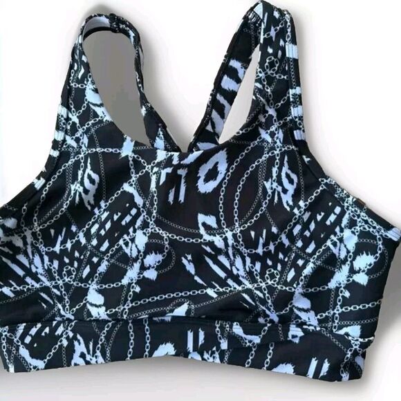 ELEVEN by Venus Williams NWT 90s Girl Sports Bra Chain Print Size Small NEW - Picture 4 of 11